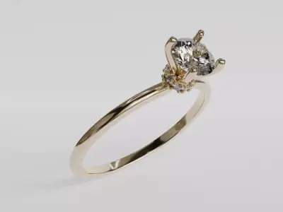 engagement ring 3D print model