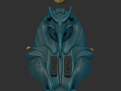 Thoth Egyptian God 3D Model 3D print model