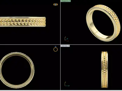 Intricate Modern Classic Wedding Ring File Item 7 Free 3D print model