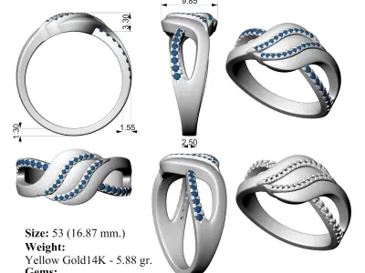 Three RAWS Ring 3D print model