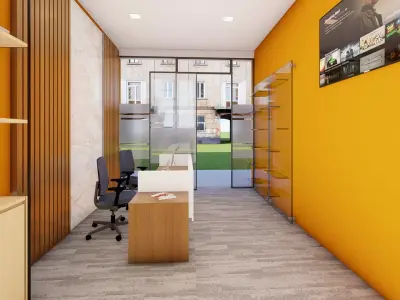 Office Room Interior  3D model