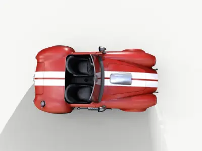 Low poly Ac cobra car Low-poly 3D model