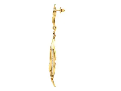 Women Drop Earrings 3dm STL OBJ FBX Renders Details 3D print model 11