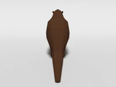 Low Poly Cartoon Otter Low-poly 3D model