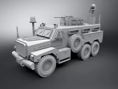 Cougar MRAP HE Scale Model 3D print model