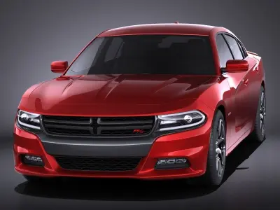 Dodge Charger 2015 VRAY 3D model