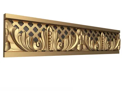 Cornice Decoration Molding 09 Low-poly 3D model