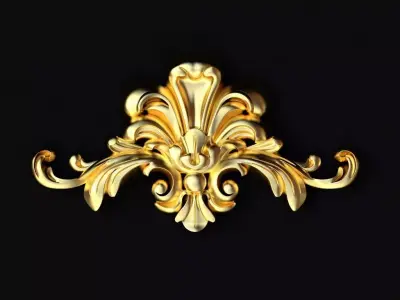 Central decor ornament for furniture 3D model 653