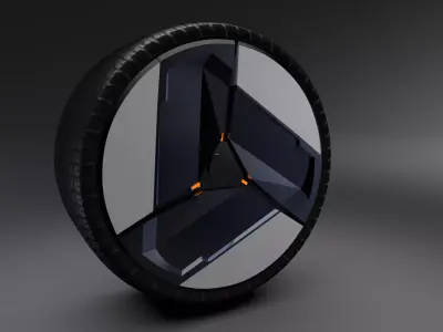 Concept Car Rim 3D Model Low-poly 3D model