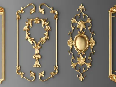 Frame molding set 3D model