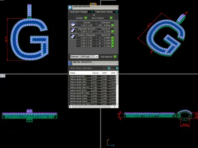 alphabets pendent initial pendent 3D print model