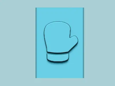 Stamp 38 - Winter Gloves - Fondant Decoration Maker Toy 3D print model