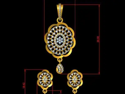 Pendant Necklace 3D print model 5