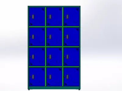 Metal Locker or Metal storage H 72 inch x W 45 inch x D 18 inch 3D model