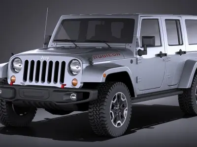 Jeep Wrangler Rubicon 2017 VRAY 3D model