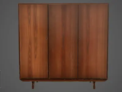Soviet Wardrobe Variant 1 Brown - Clean and Dirty Low-poly 3D model