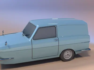 3 Wheel Supervan Classic Car Low-poly 3D model