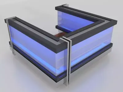 Kiosk Partition Booth a414b 3D model