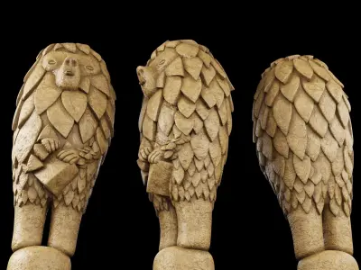 Ceramic Sculpture Ours-Singe by Laurent Dufour 3D model