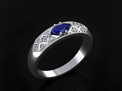 Marquise Ring  3D print model