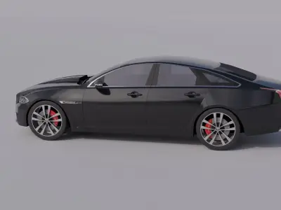Jaguar XJ  Low-poly 3D model