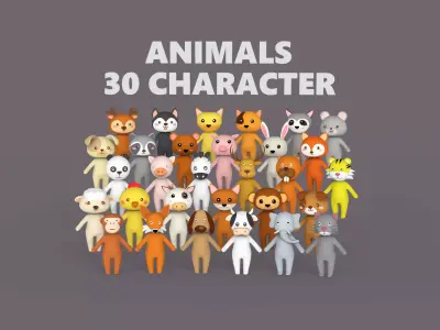 Character002 Little Animal Pack Low-poly 3D model