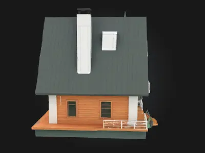 Charming Cabin Retreat 3D model