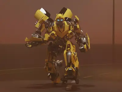 Low Poly BumbleBee from transformers last knight Low-poly 3D model