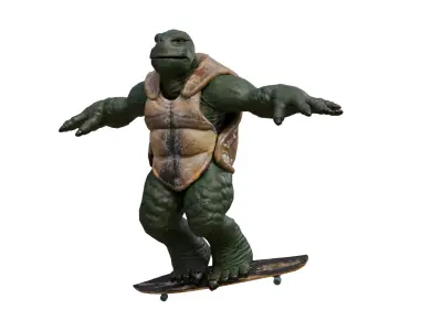 Turtle Boy Low-poly 3D model