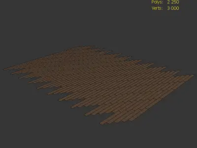  Wood Floor Oak Lawson Brushed 3D model
