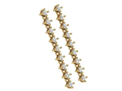 Diamond Shoulderdust Earring 4609 3D print model