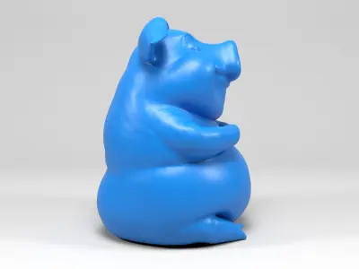 Funny pig 2 3D print model
