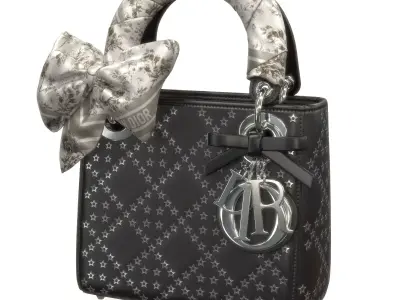 Christian Dior Lady Dior Bag Collection Low-poly 3D model