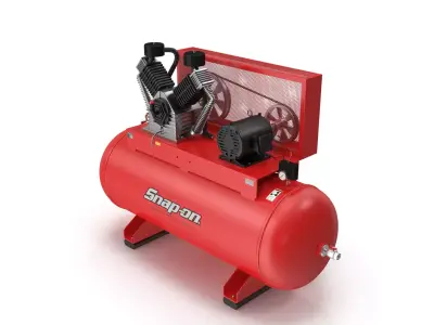 SO Air Compressor Stationary 120 gallon Low-poly 3D model
