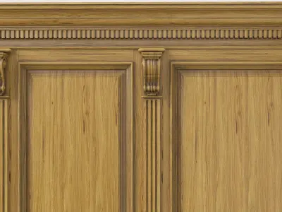 Wooden panel 02 05  3D model