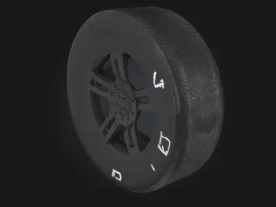 Racing Tire Render  High-Grip Performance with Sleek Detailing 3D model