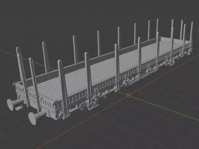 H0 1-87 scale Kbs 442 freight car 3D print model