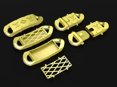 A22A Fashion LV Style Bracelets for Men 3D print model