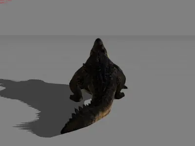 Crocodile Animal Low-poly 3D model