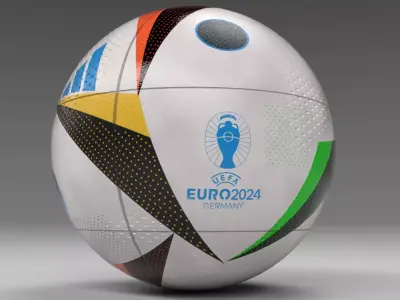 Euro 2024 Soccer Ball Low-poly 3D model