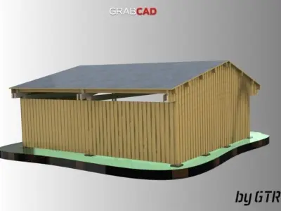 Build horse barn with roof on top Free 3D print model