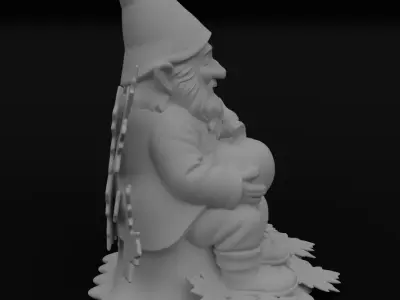 Autumn Gnome with Squirrel 3D model Figurine for printing 3D print model