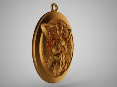 Girl Pendant 3D print model