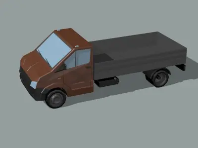 Flatbed truck 3D model