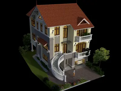 AQ Villa house 3D model