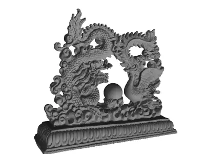 Dragon and Phoenix  3D print model