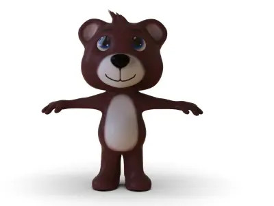 Teddy Toon Low-poly 3D model