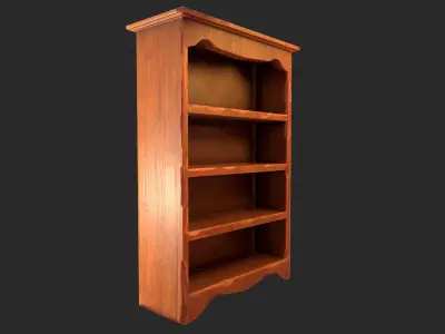 Book Shelf Low-poly 3D model