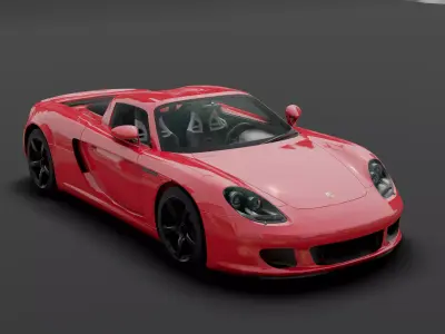 Porsche Carerra GT Low-poly 3D model