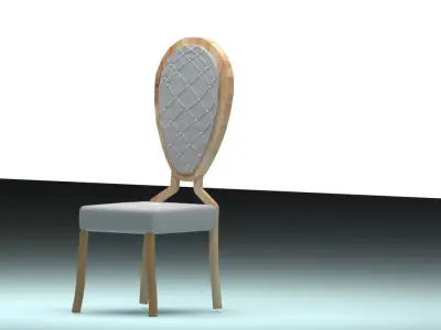 Classic Dining Chair 3D Model Low-poly 3D model